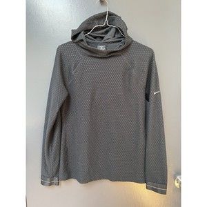 Nike Pro Womens Dri Fit Pullover Black Hoodie sz S Funnel Neck Black